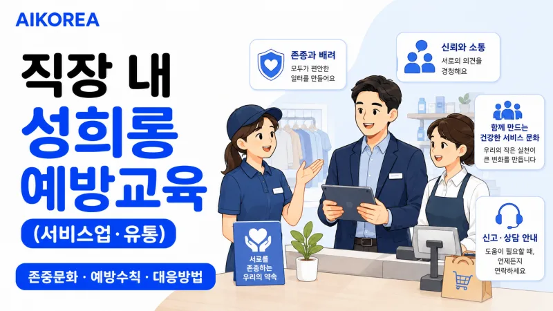 직장 내 성희롱 예방교육 (서비스업·유통) 강의 썸네일