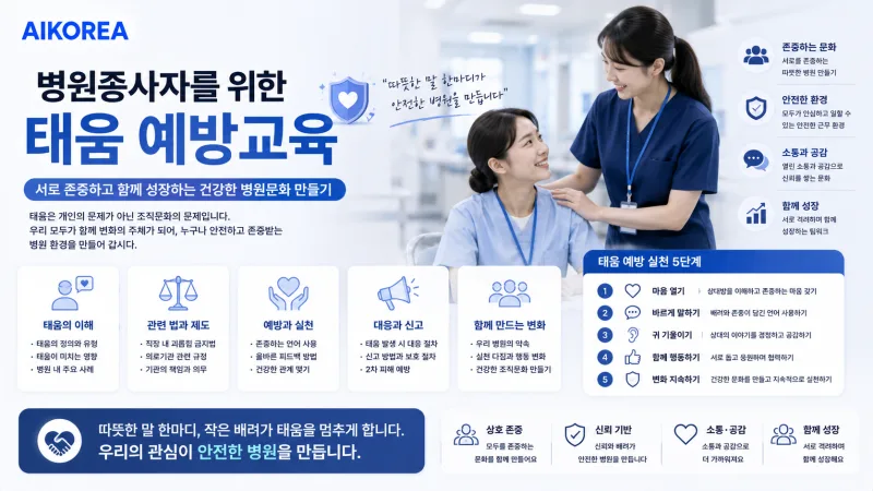 병원 태움 예방교육 강의 썸네일