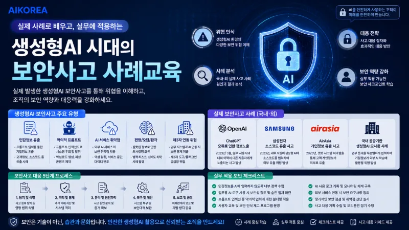 생성형AI 시대의 보안사고 사례교육 강의 썸네일