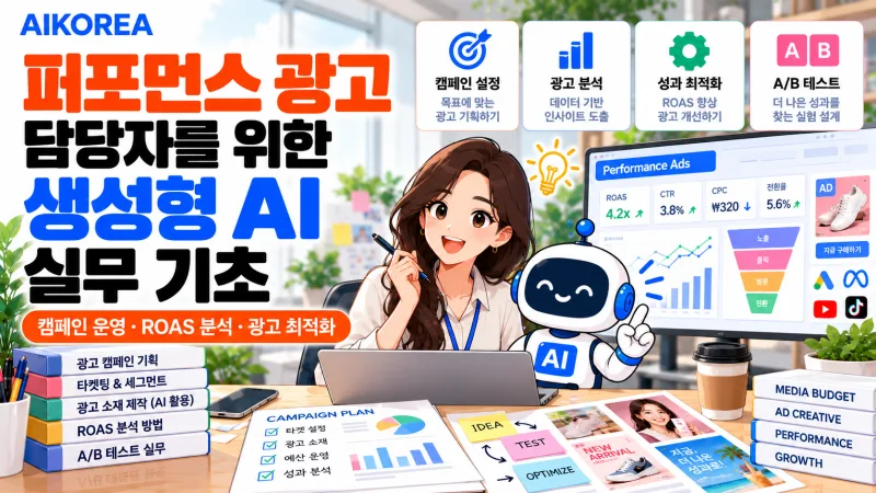 퍼포먼스 광고 담당자를 위한 생성형 AI 실무 기초 강의 썸네일