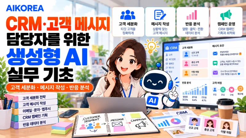 CRM·고객 메시지 담당자를 위한 생성형 AI 실무 기초 강의 썸네일