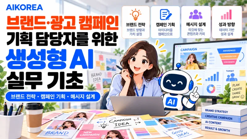 브랜드·광고 캠페인 기획 담당자를 위한 생성형 AI 실무 기초 강의 썸네일
